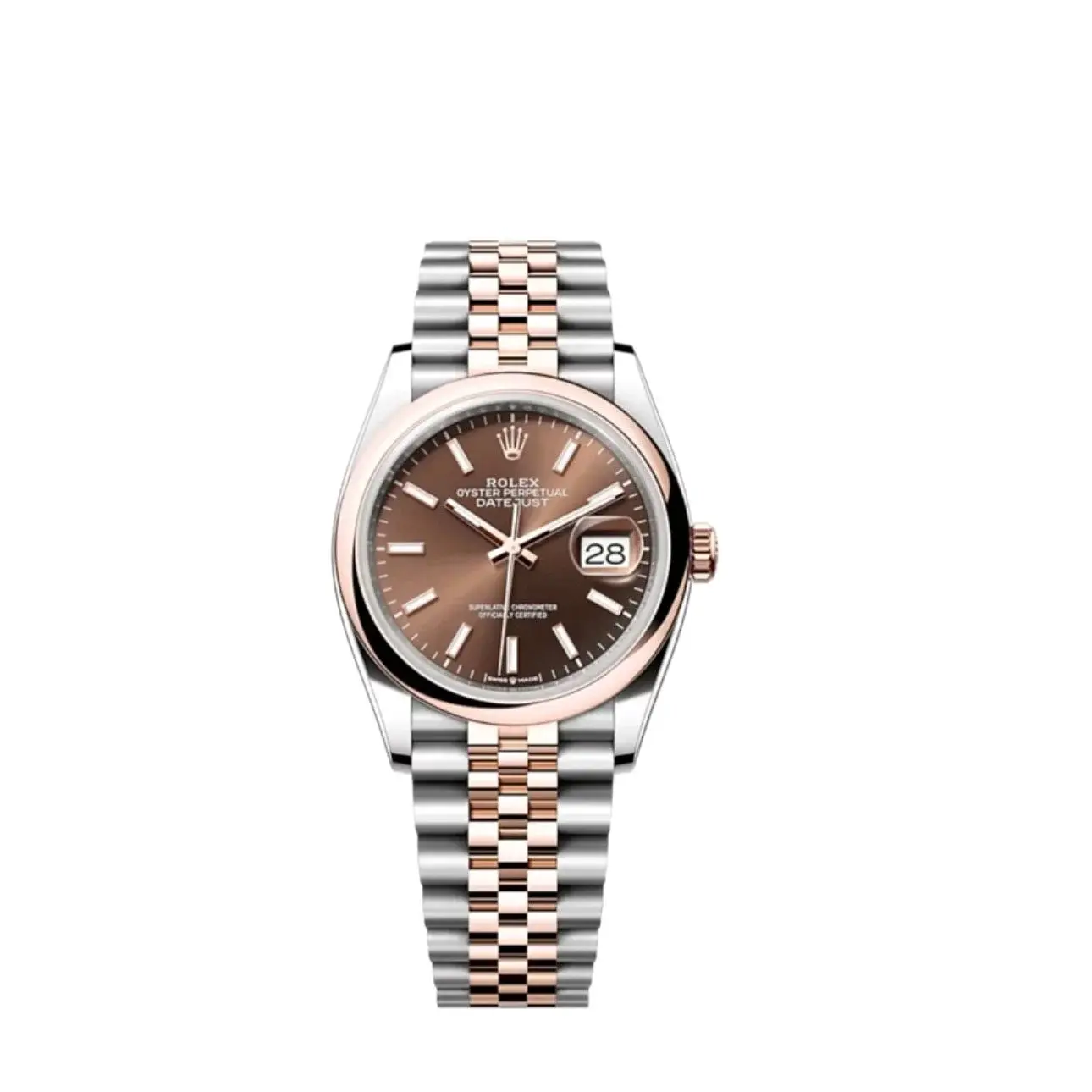 Rolex Datejust 126201 36mm – Chocolate Dial on Rose Gold replica watch