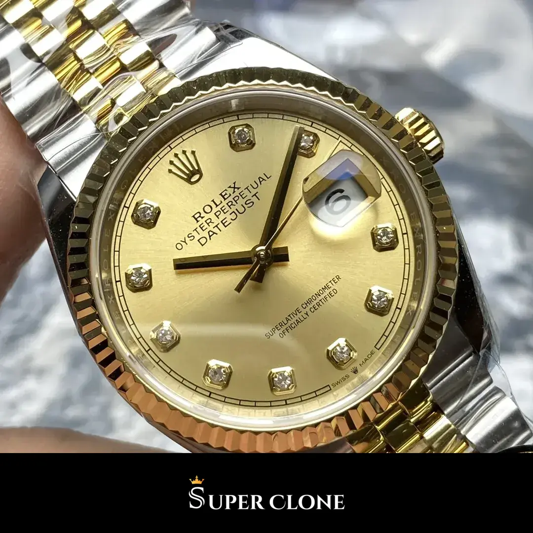 Datejust 126233 japanese automatic replica black dial — bezel macro