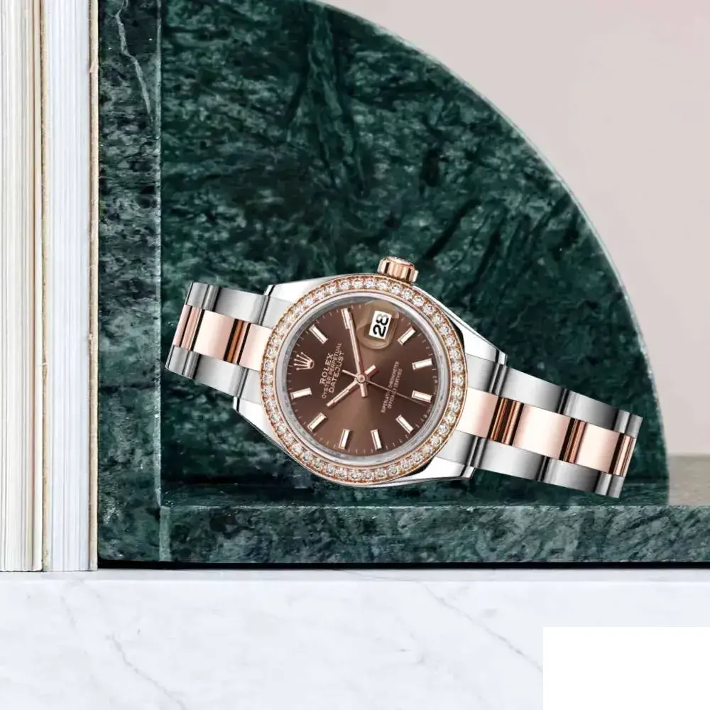 Rolex Datejust 126281RBR miyota replica chocolate dial — caseback detail