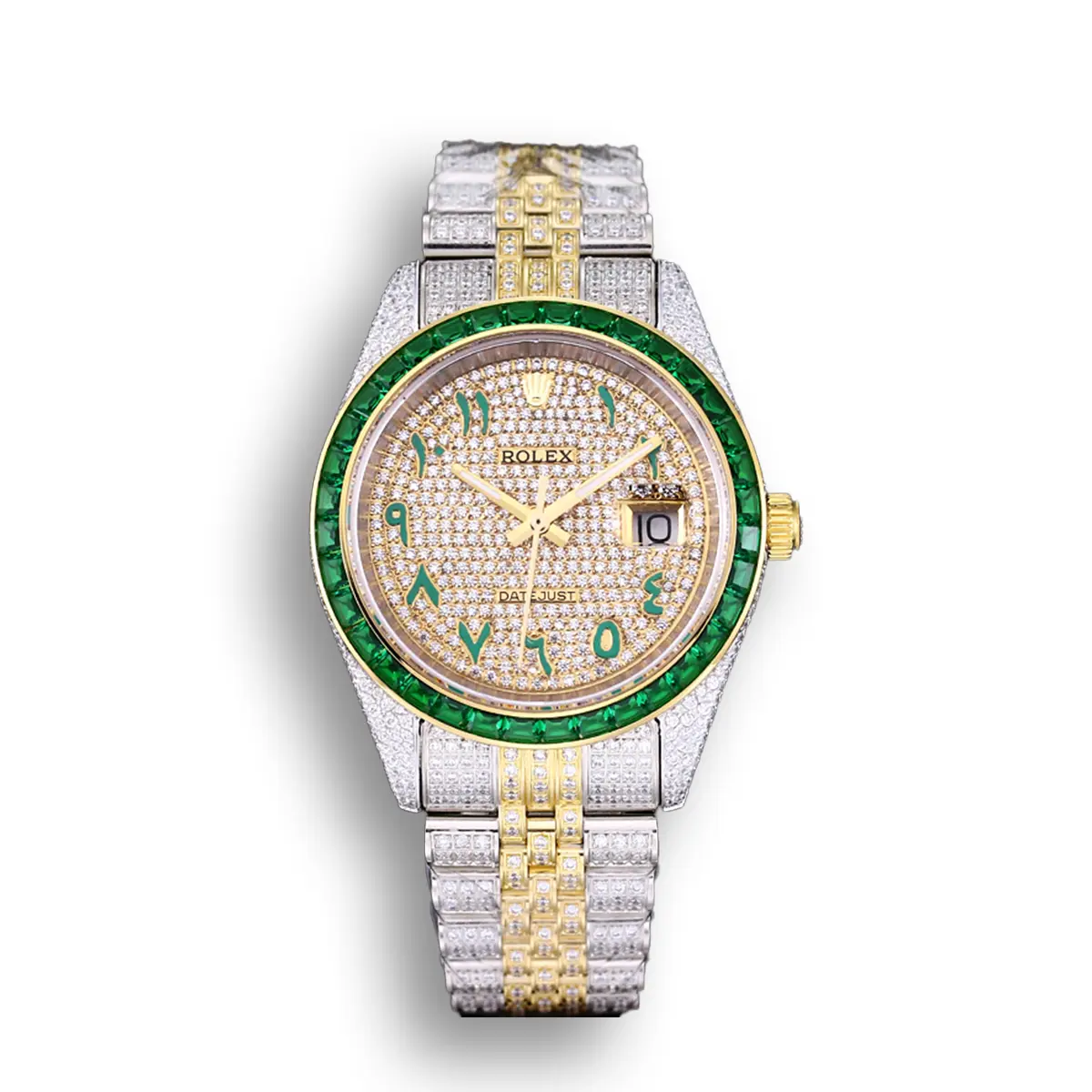 Datejust 126300 41mm Arabic Dial Full-Diamond Yellow Gold