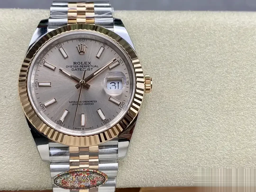 Rolex Datejust 126331 miyota replica 41mm — crown and case detail