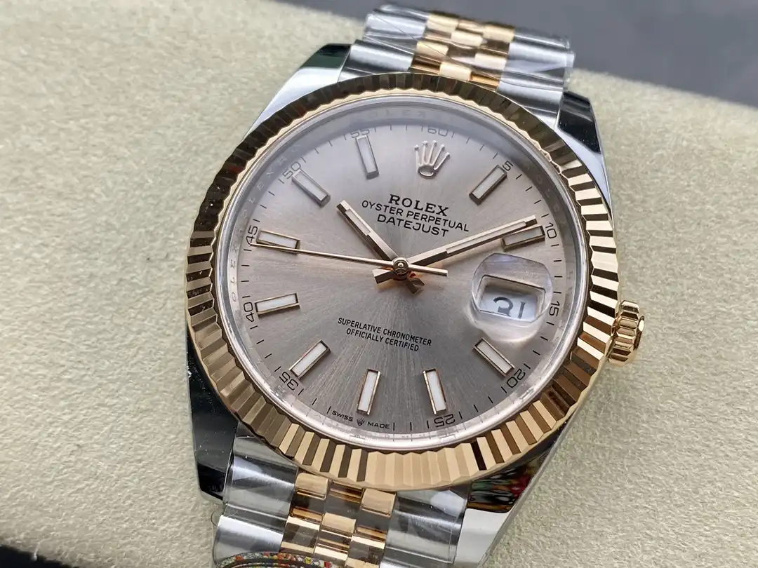 Datejust 116333 super clone replica rose gold dial — caseback detail