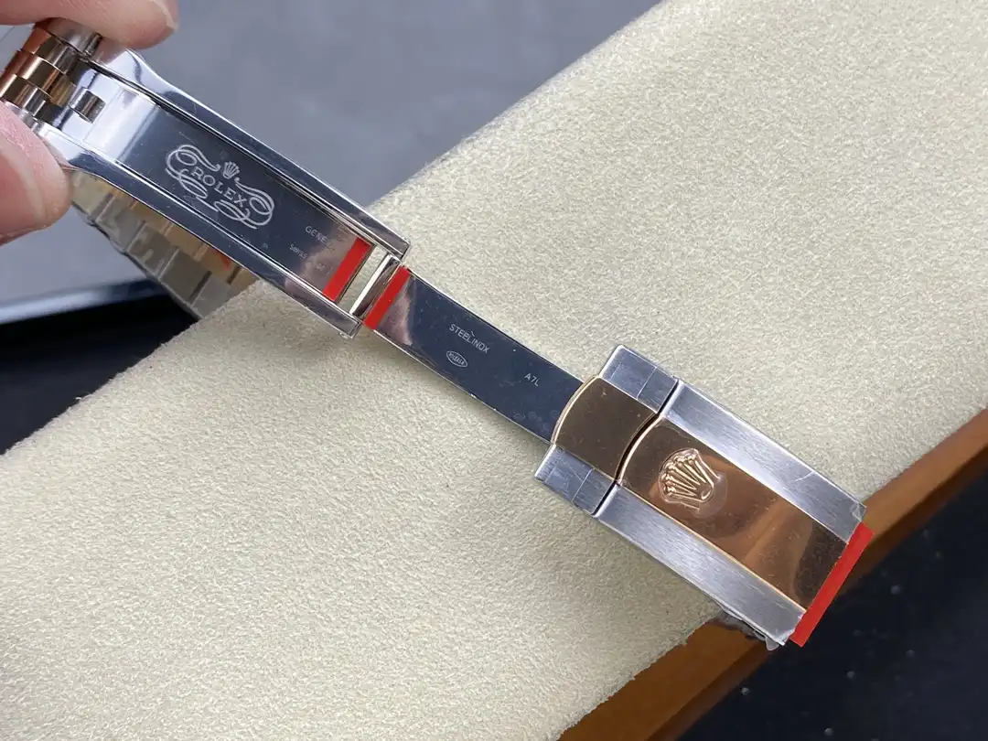 Datejust 116333 replica rose gold dial — angled view