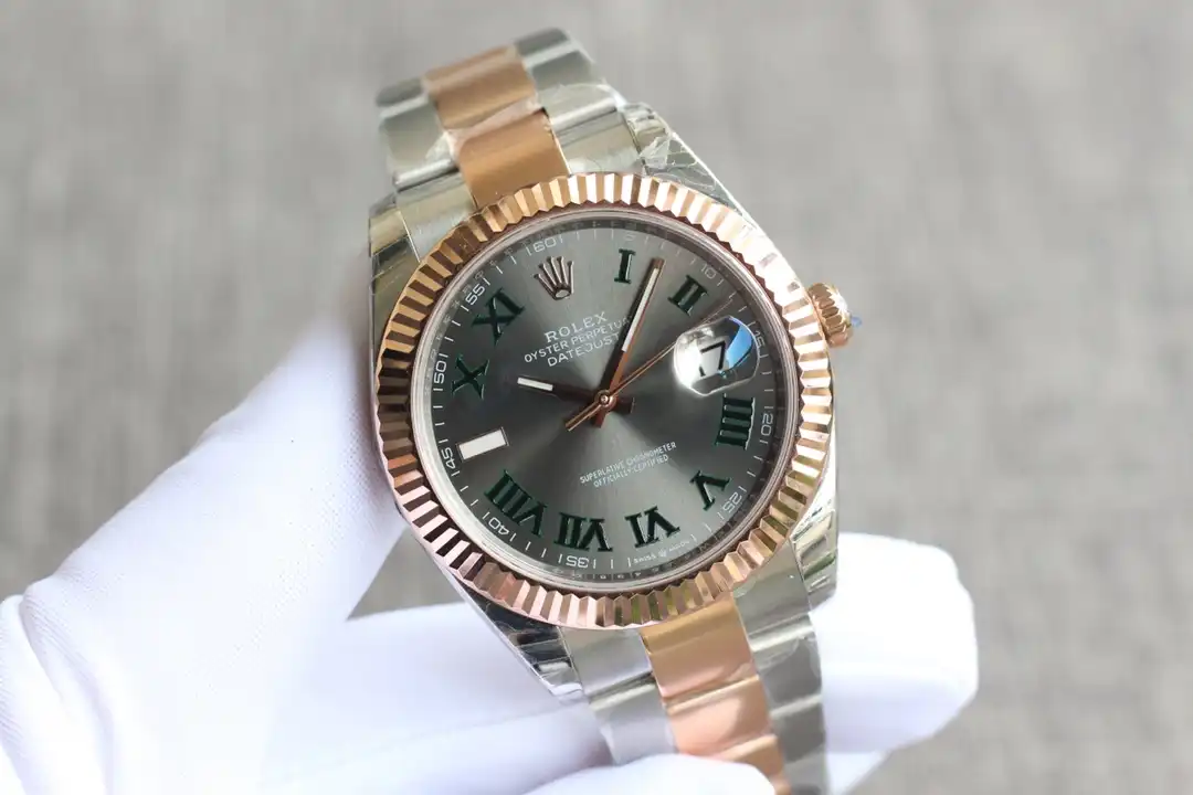Rolex Datejust 126331 copy slate set dial — caseback detail