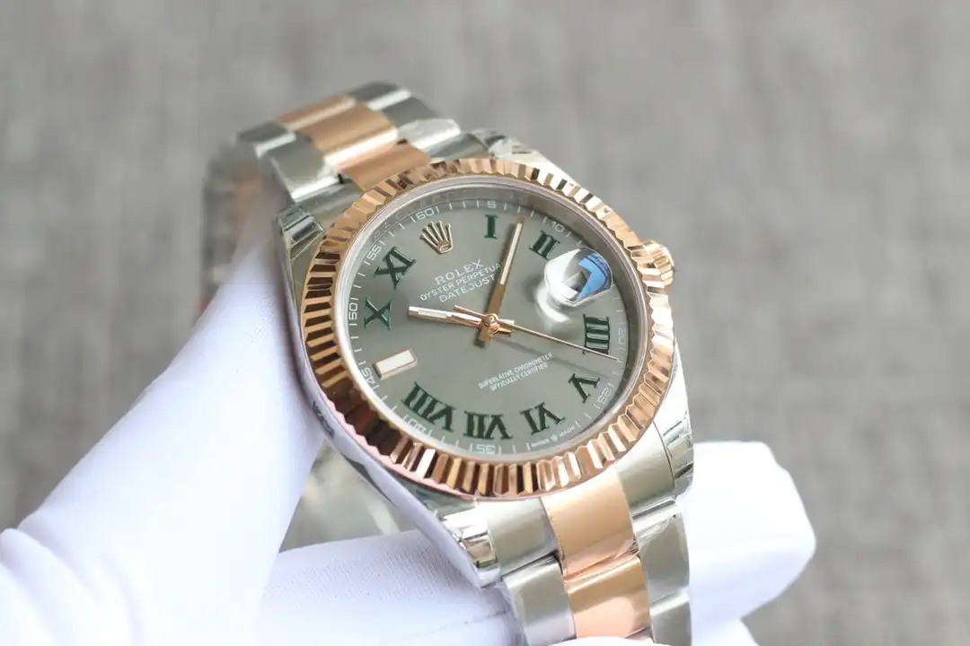 Datejust 126331 clone slate set dial — bezel macro