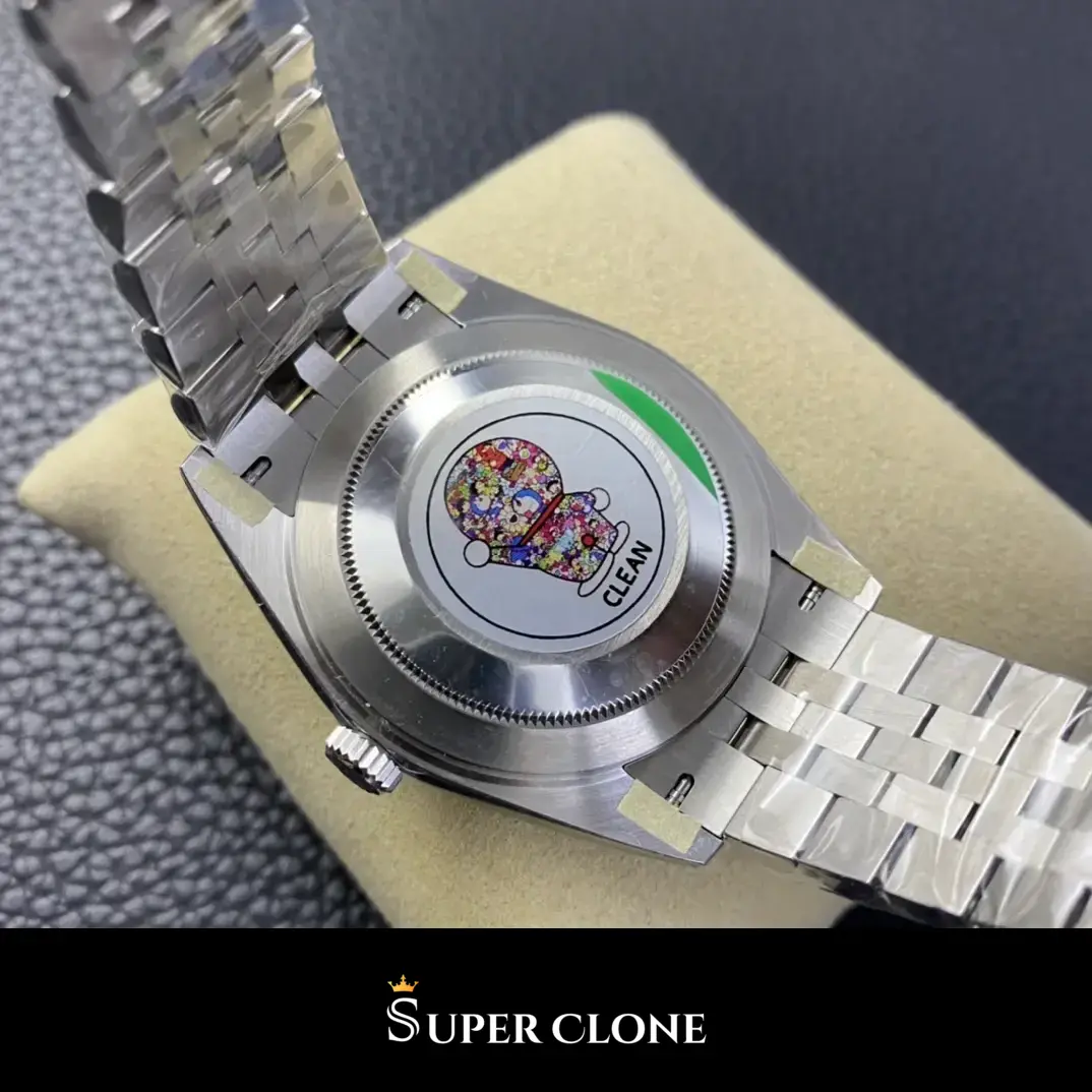 Rolex Datejust 126334 replica silver dial — angled view