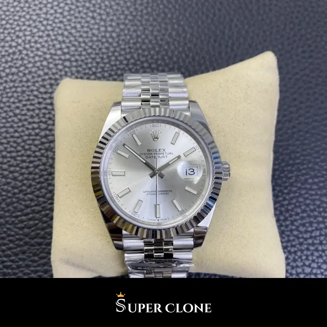 Rolex Datejust 126334 miyota replica 41mm — dial close-up