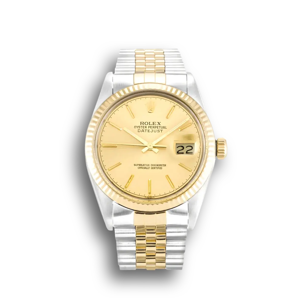 Datejust 16013 japanese automatic replica champagne dial — front view