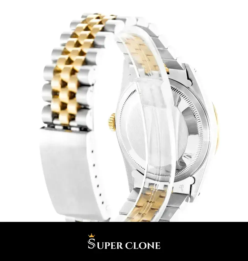 Datejust 16233 japanese automatic replica gold dial — caseback detail