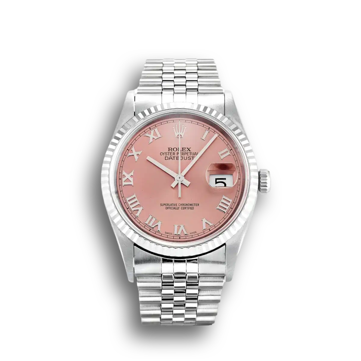 Datejust 16234 copy pink dial — front view