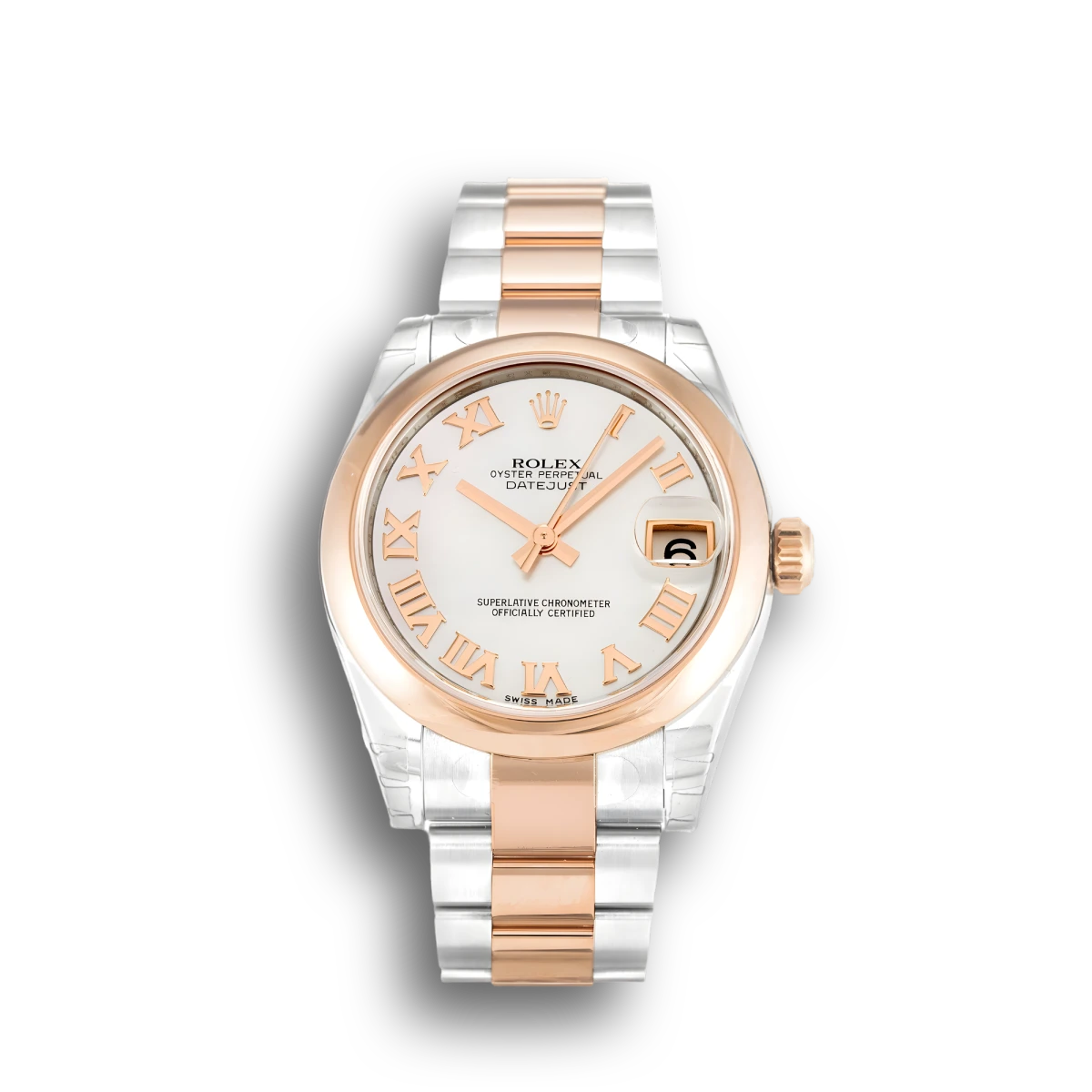 Datejust 178241 clone mother of pearl dial — front view