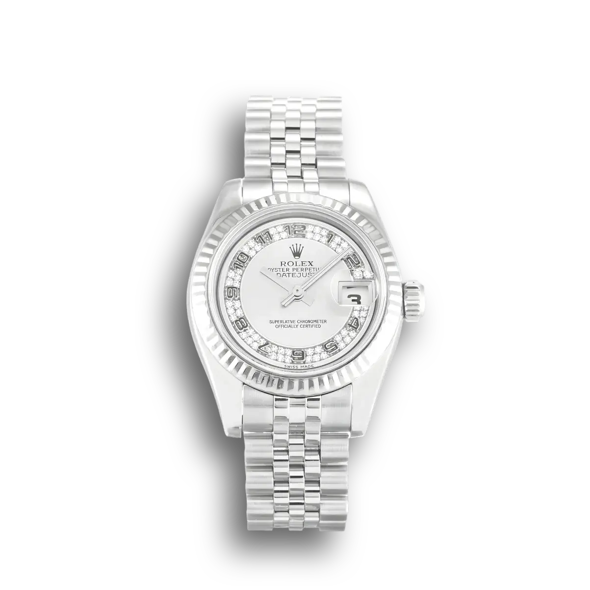 Rolex Datejust 179174 - 26mm Black Dial Steel Watch replica watch