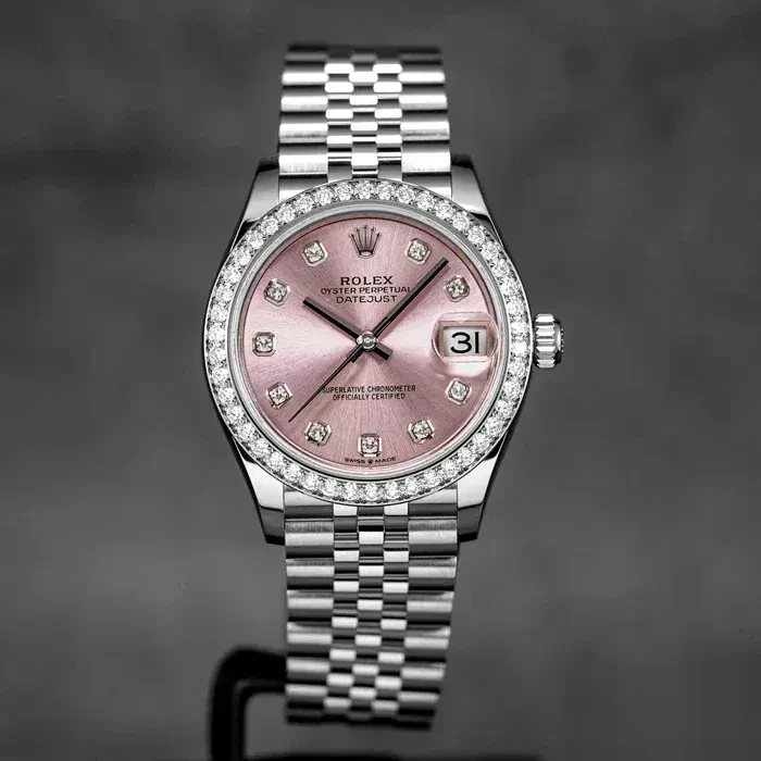 Rolex Datejust 278384RBR miyota replica 31mm — crown and case detail