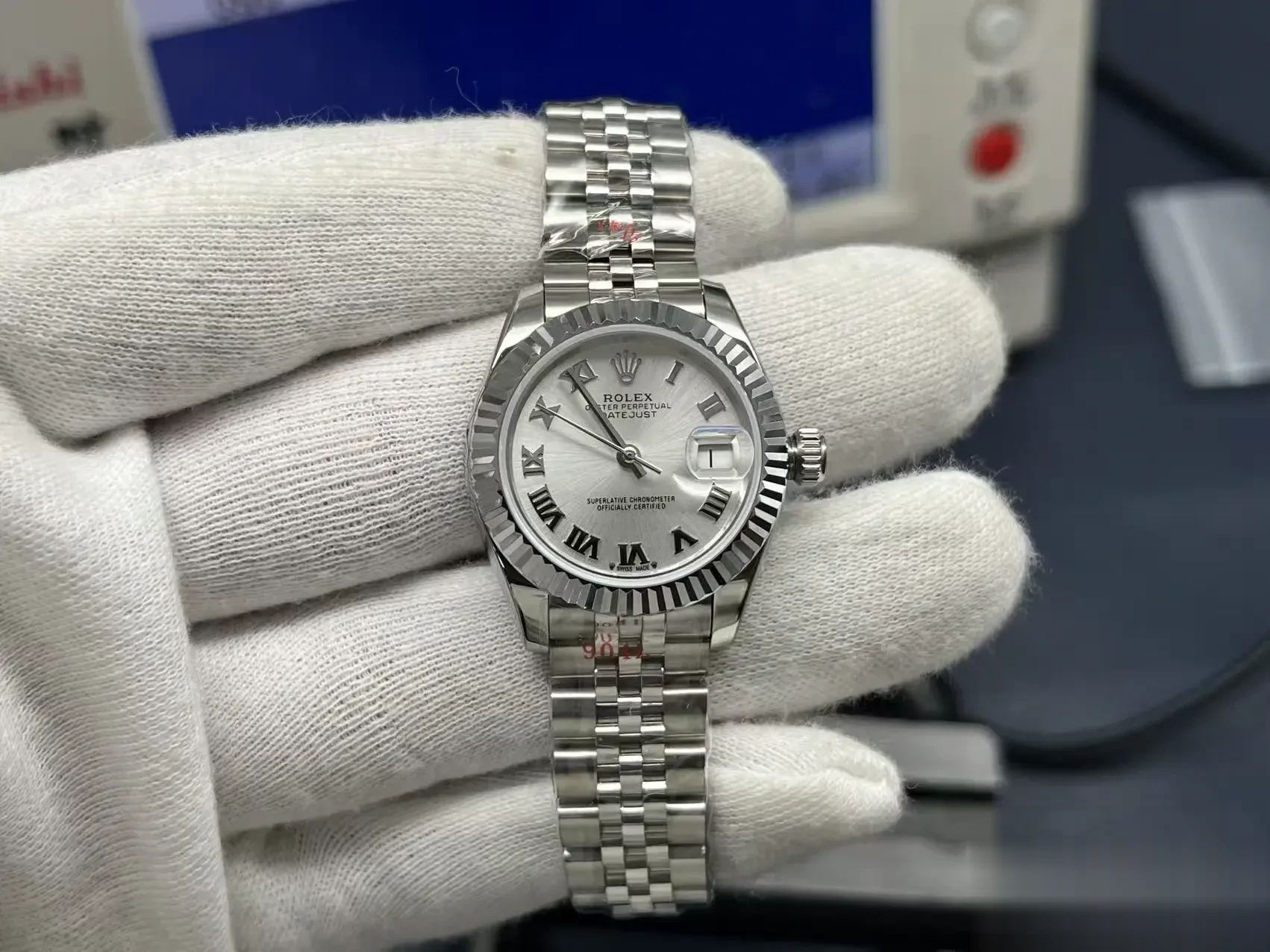 Rolex Datejust 279174 rolex clone — lume shot