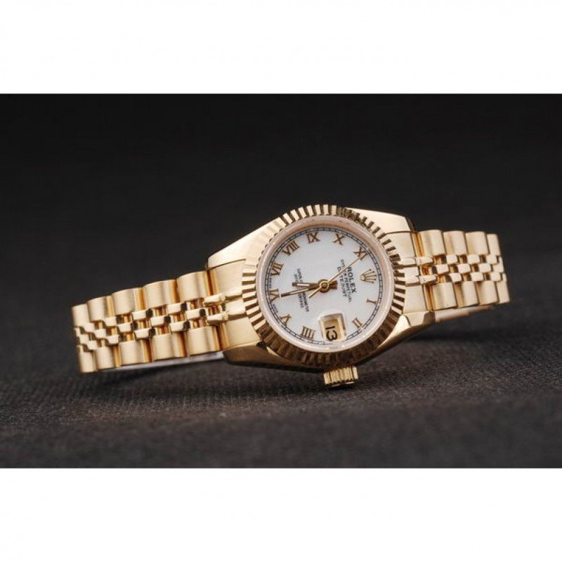 Lady-Datejust SRL100 copy white dial — caseback detail