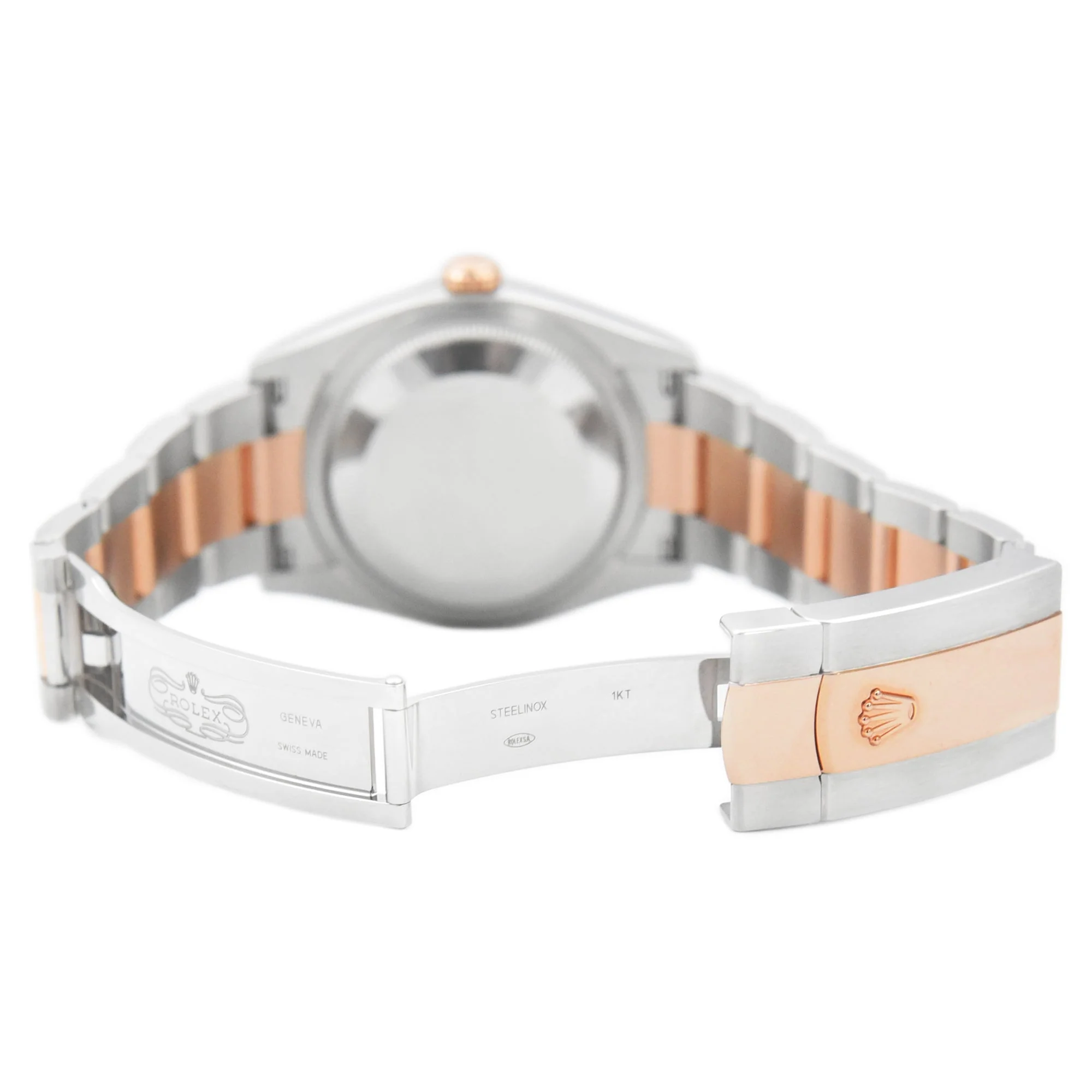 Datejust 126231 super clone replica chocolate dial — caseback detail