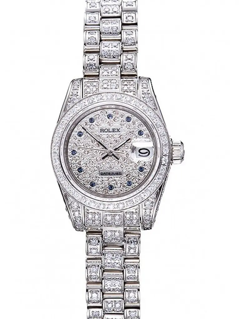 Rolex Datejust 622022 super clone replica silver dial — front view