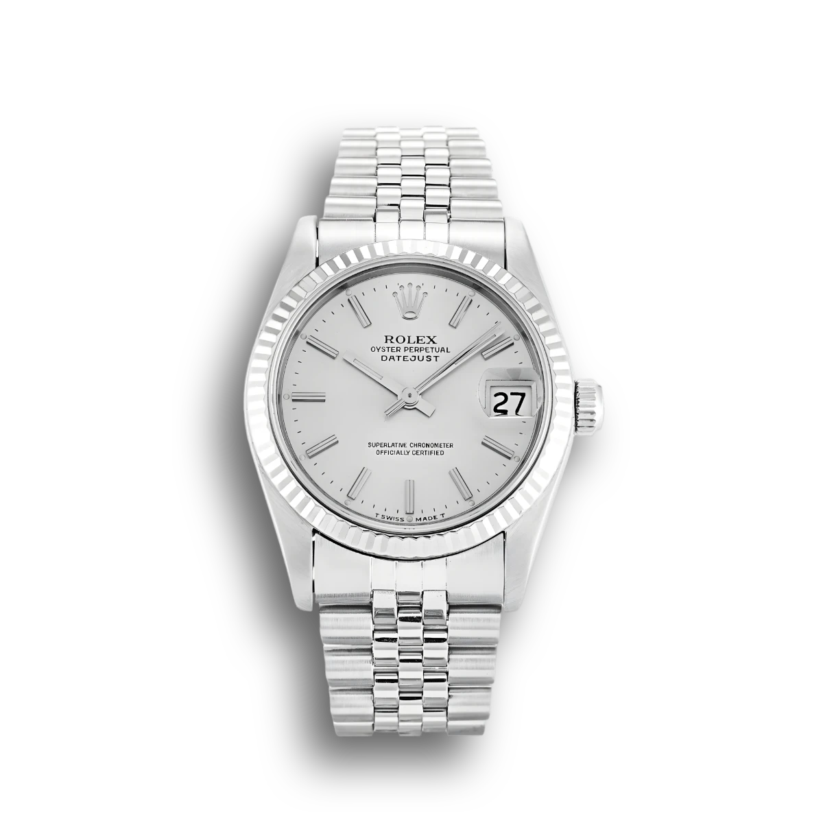 Datejust 68274 1:1 replica silver dial — front view