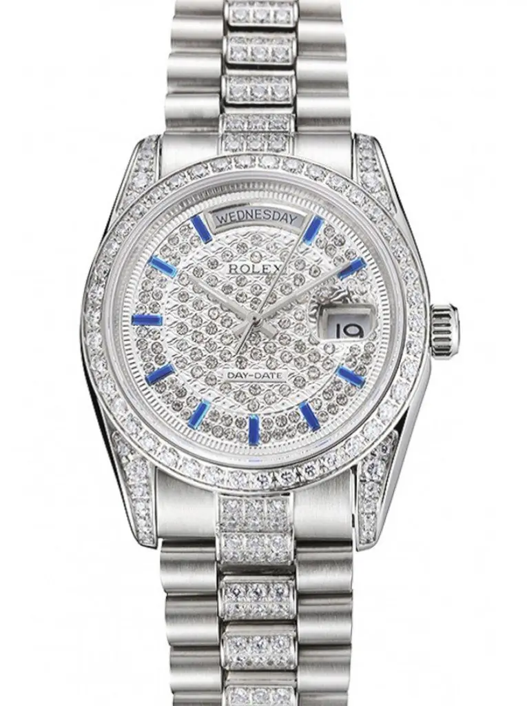 Day-Date 016824 super clone replica white dial — front view