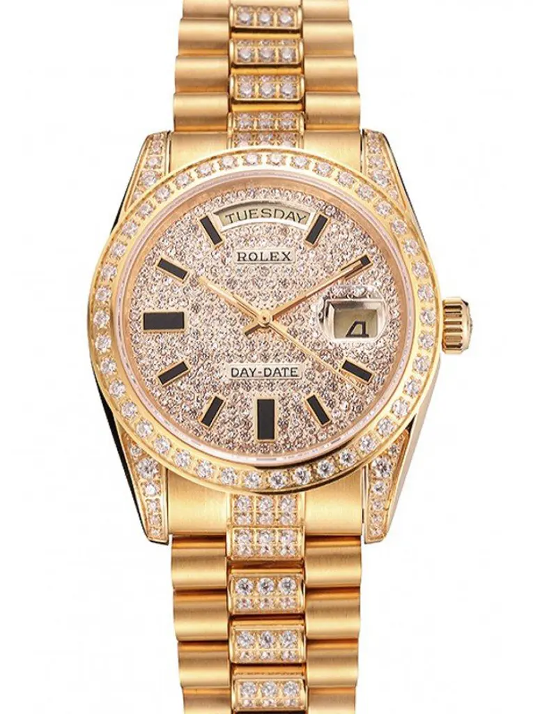 Rolex Day-Date 016825 replica white dial — front view