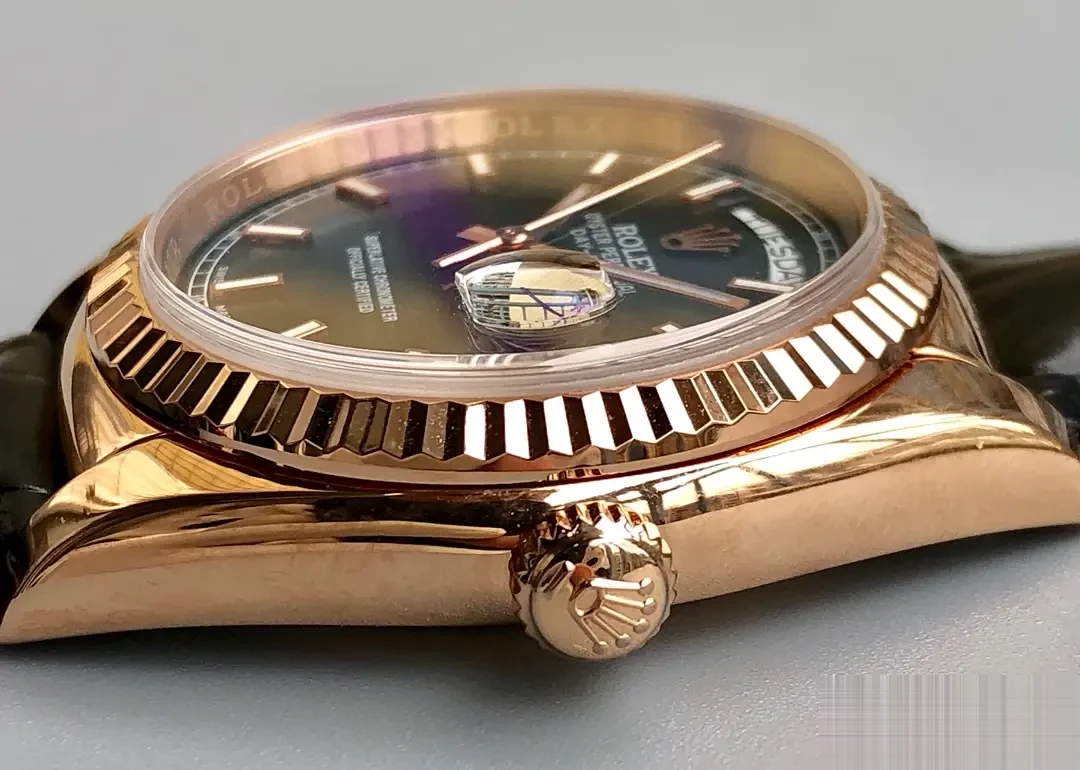 Day-Date 118135CH rolex replica 36mm — dial close-up