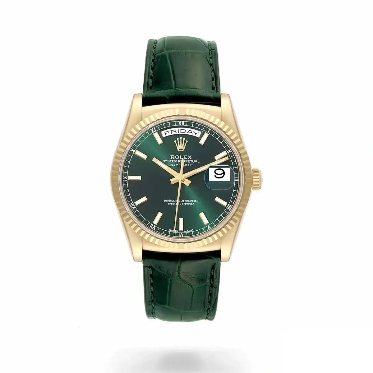 Rolex Day-Date 118138 36mm Green Dial replica watch
