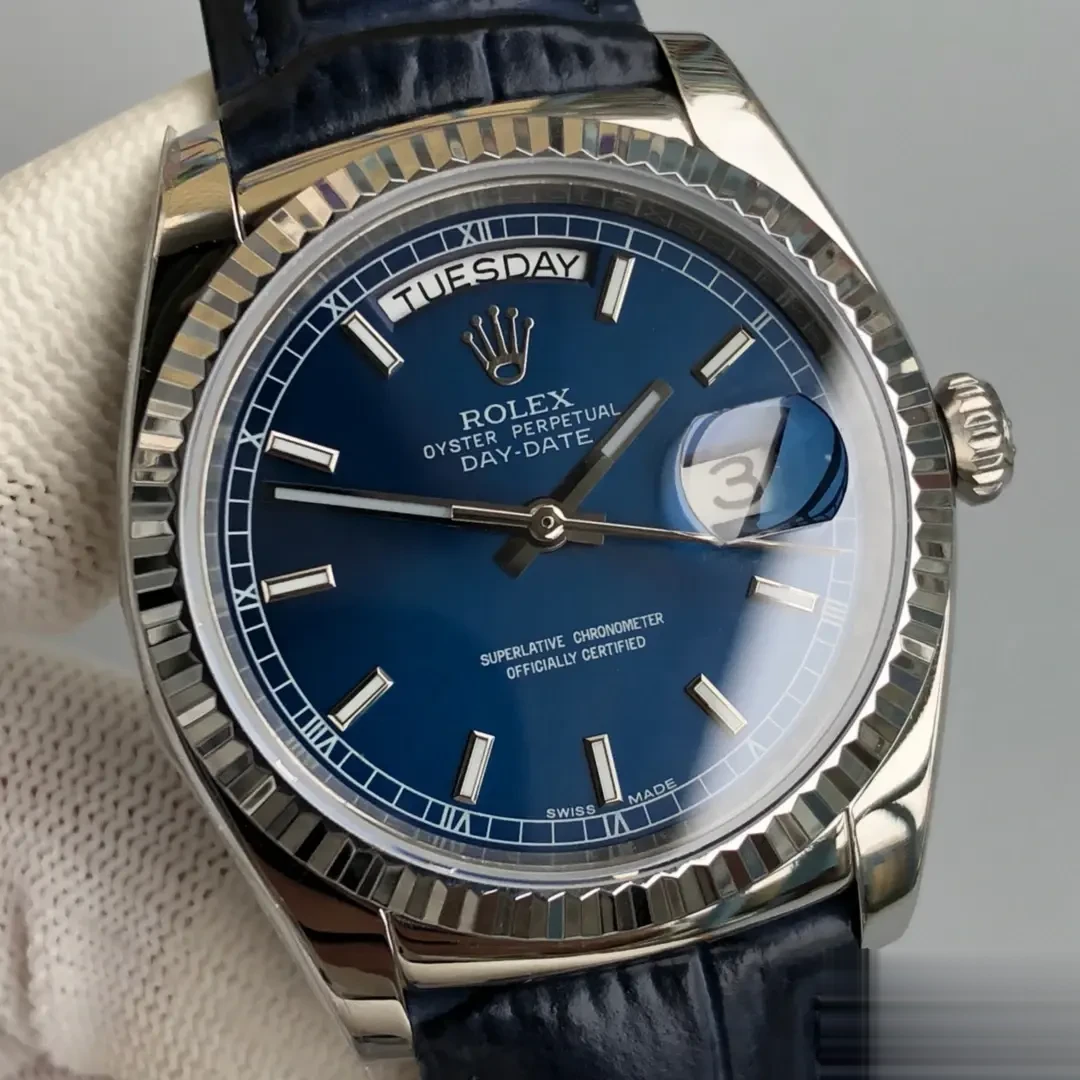 Day-Date 118139HR rolex copy 36mm — dial close-up