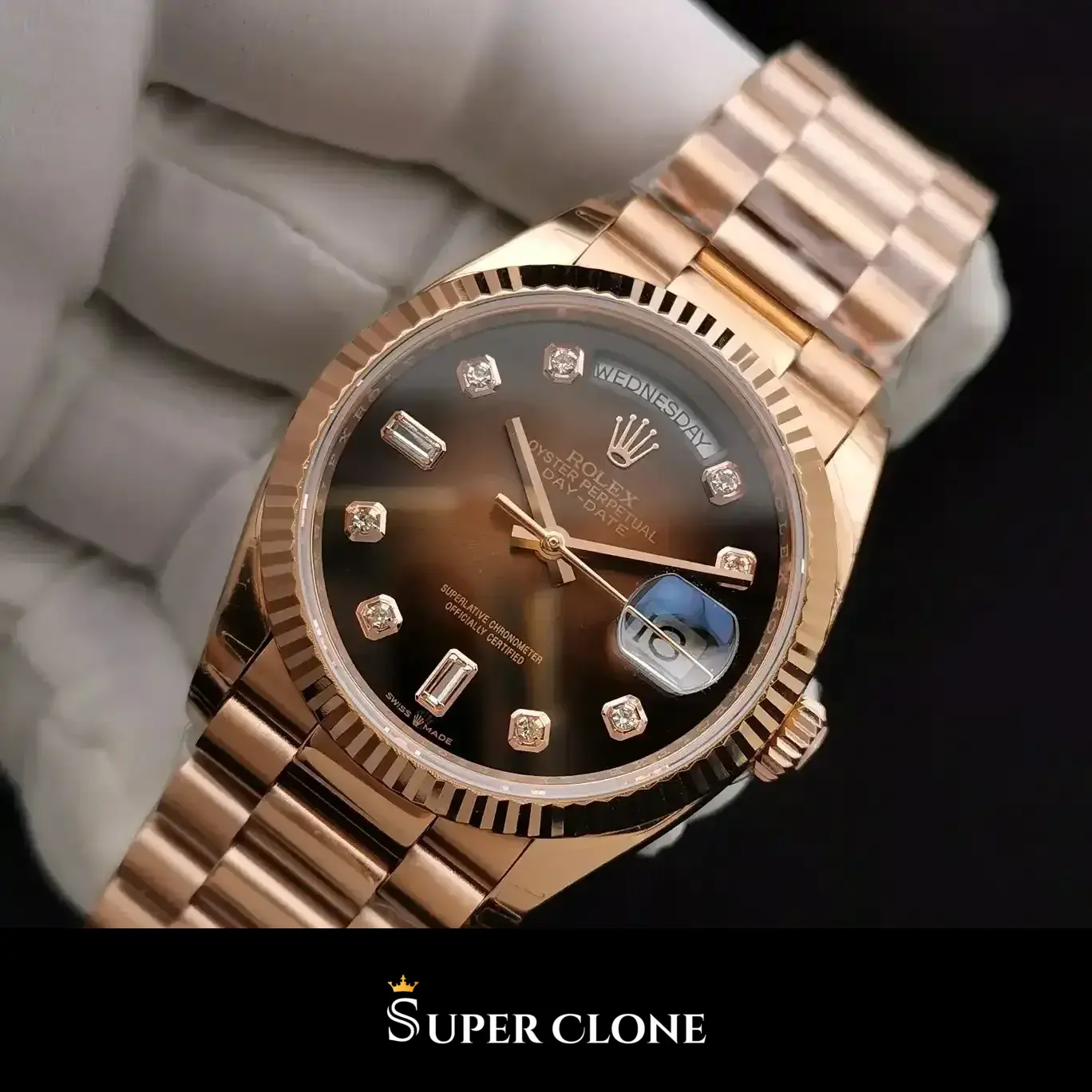 Explorer 128238 rolex replica black dial — caseback detail