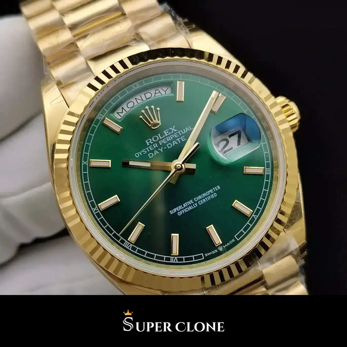 Rolex Day-Date 128238 miyota replica 40mm — wrist shot