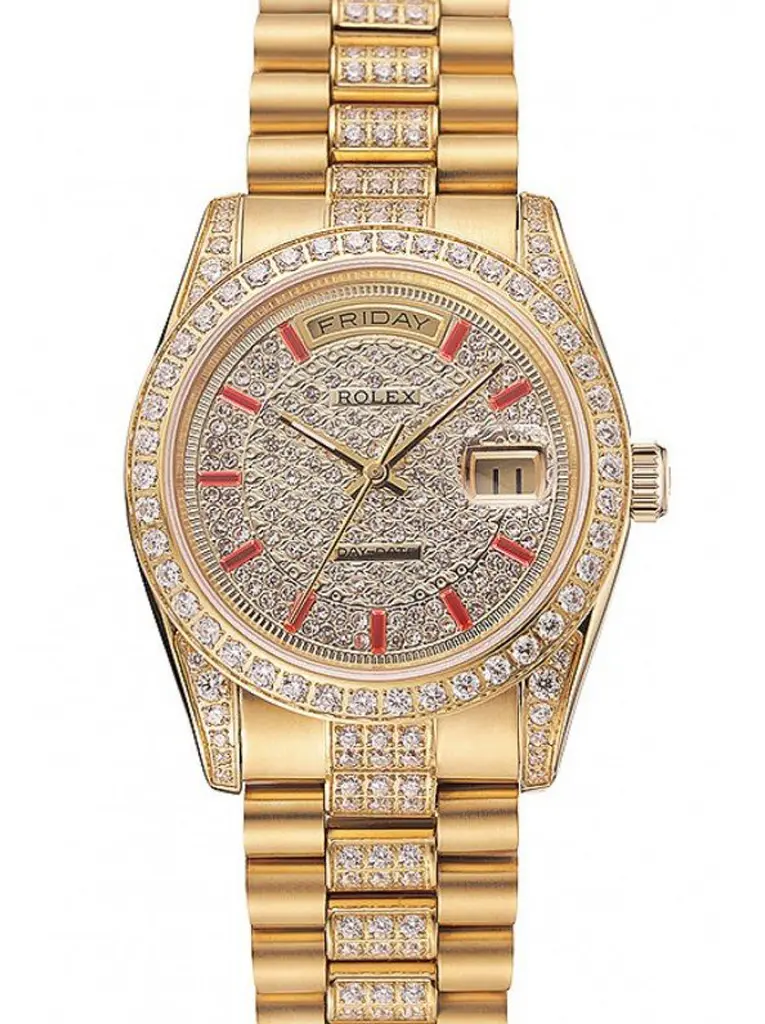 Day-Date 1453960 copy gold dial — front view