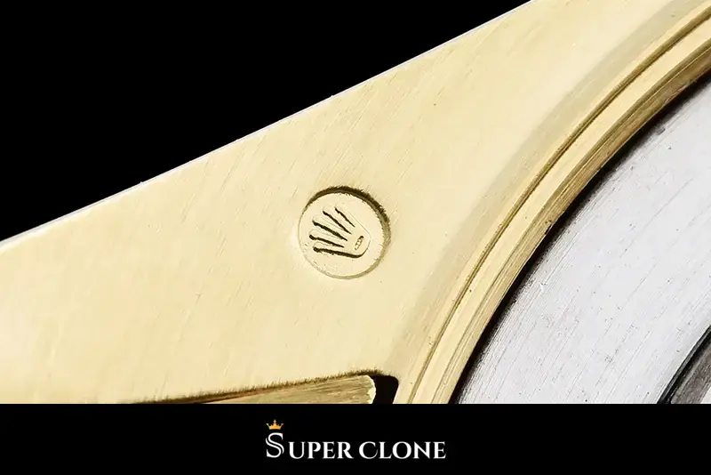 Rolex Day-Date 228238 replica — crown and case detail