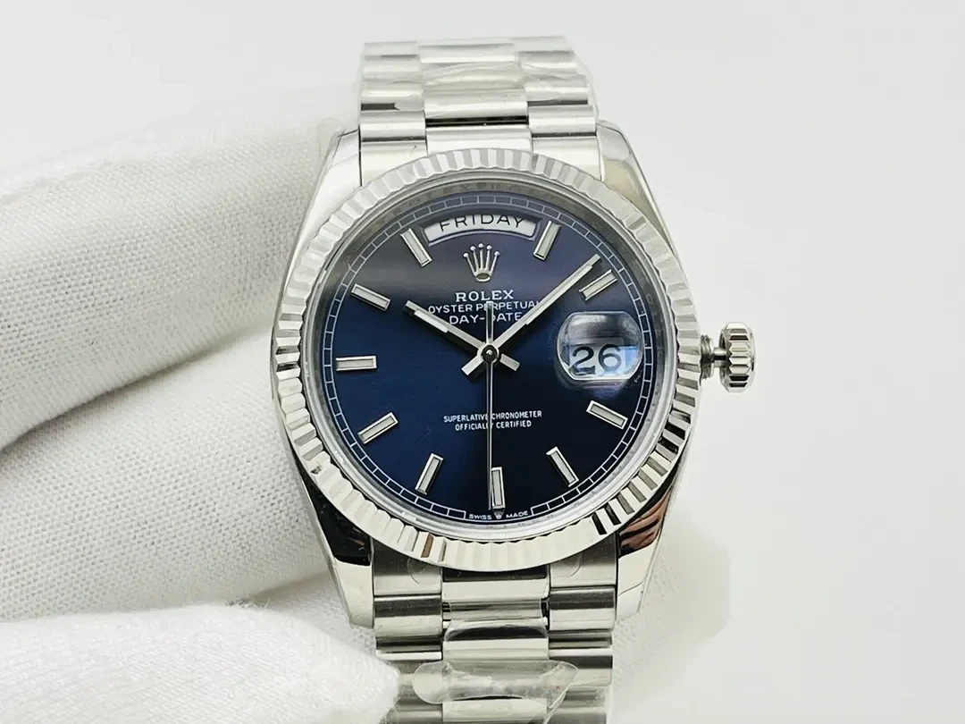 Day-Date 228239AF japanese automatic replica 40mm — crown and case detail