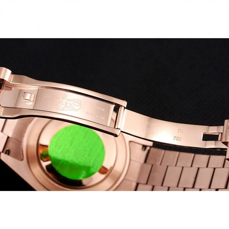 Day-Date REP016823 copy rose-gold dial — bezel macro