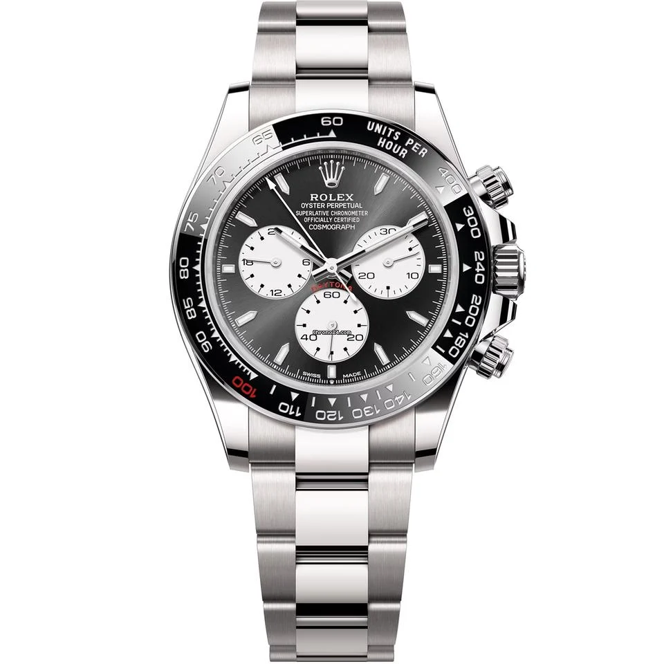 Daytona 126529LN copy black dial — front view