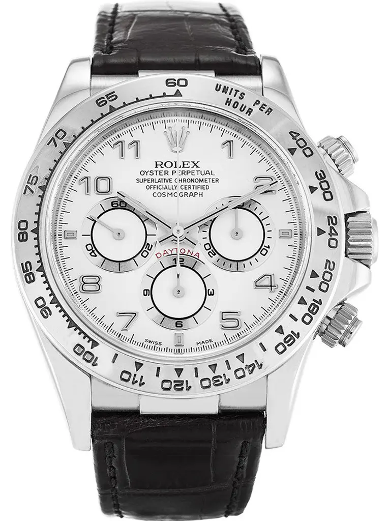Rolex Daytona 16519 replica white dial — front view