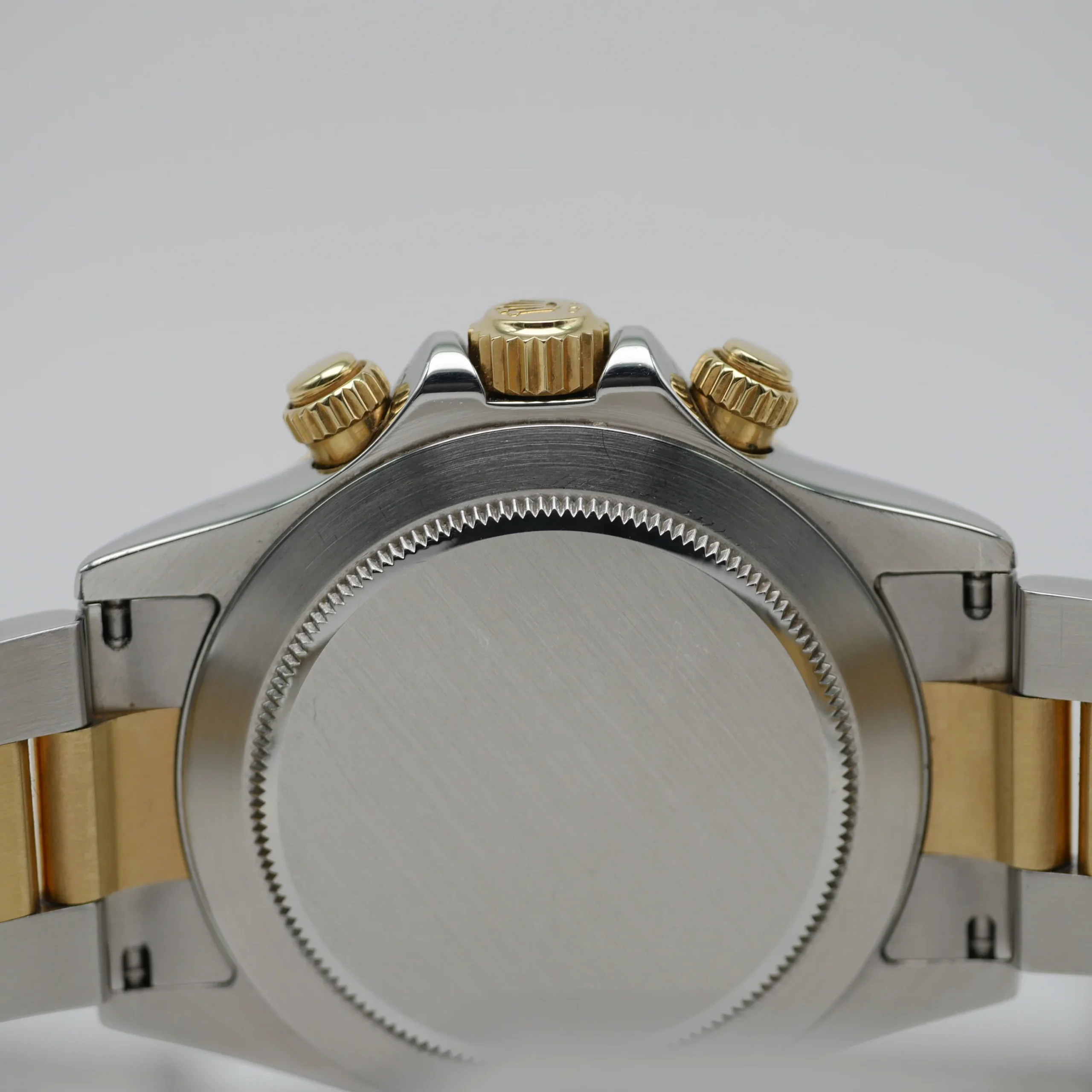 Daytona 116523 copy white dial — caseback detail