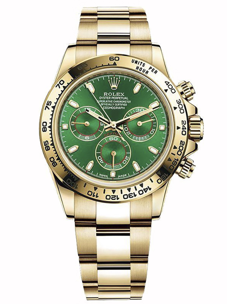 Daytona 116508 John Mayer super clone replica green dial — front view