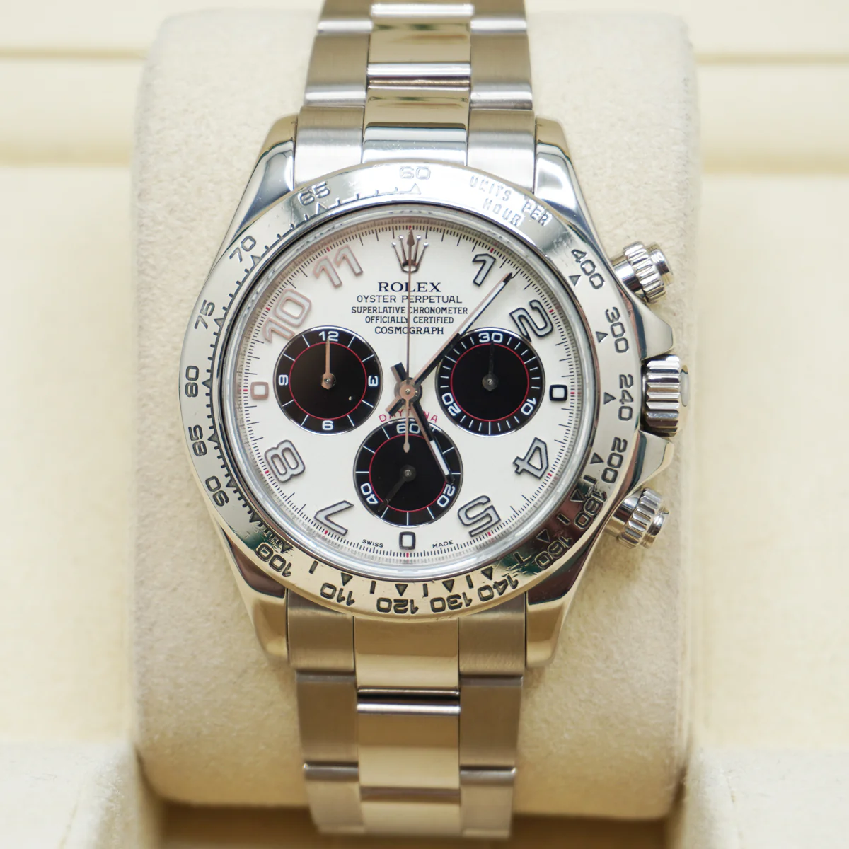 Daytona 116509 Panda super clone replica 40mm — dial close-up