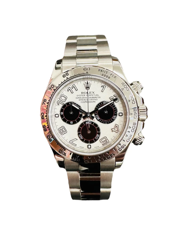 Rolex Daytona 116509 Panda copy silver dial — front view