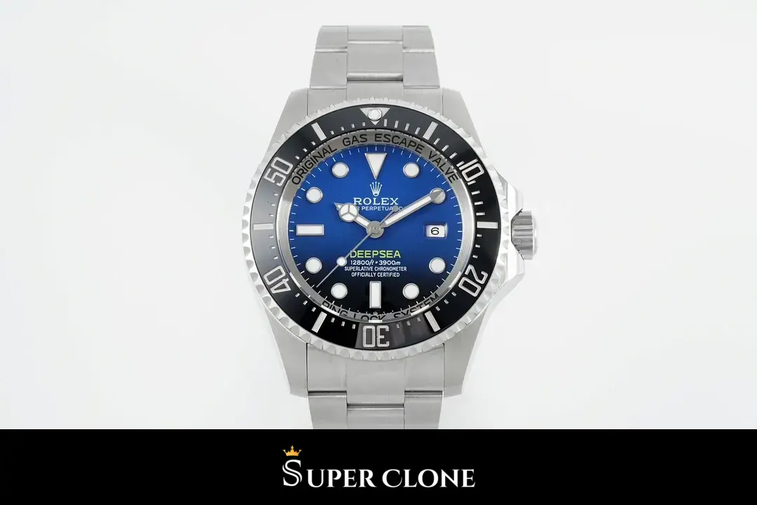 Rolex Deepsea 126660 replica black dial — angled view