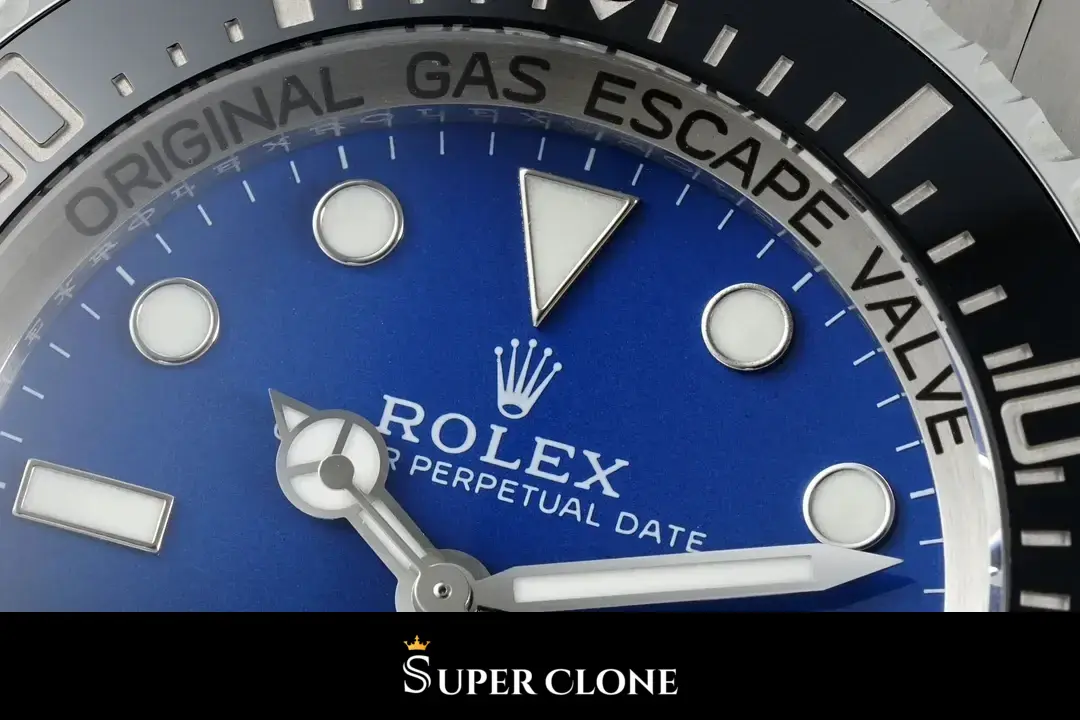 Rolex Deepsea 126660 replica black dial — caseback detail