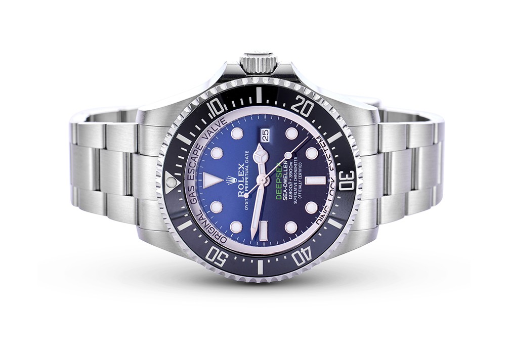 Rolex Deepsea 116660 super clone replica black, blue dial — caseback detail