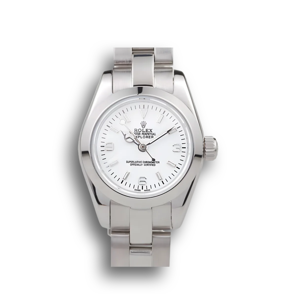 Explorer 98088 copy white dial — front view