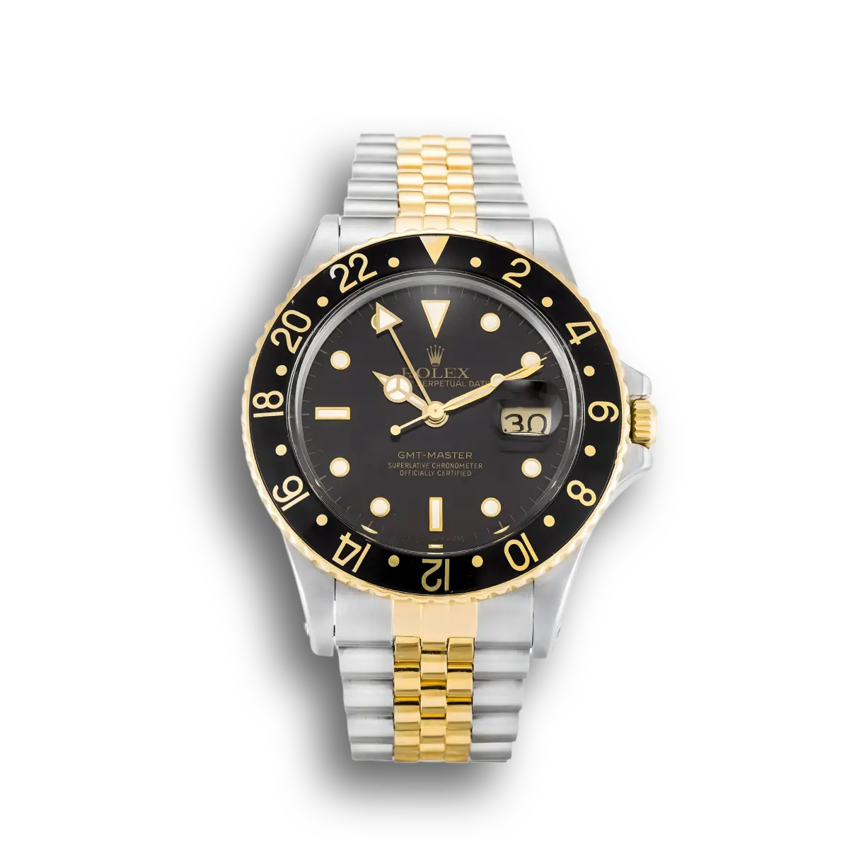 Rolex GMT-Master 16753 1:1 replica black dial — front view