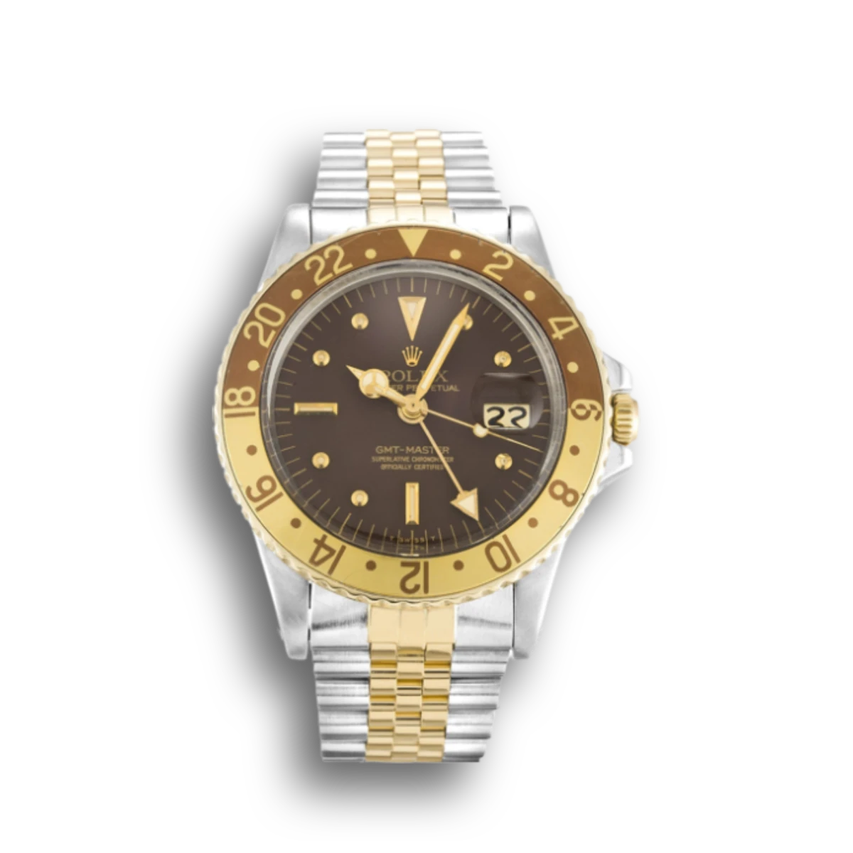 GMT-Master 1675 copy copper dial — front view