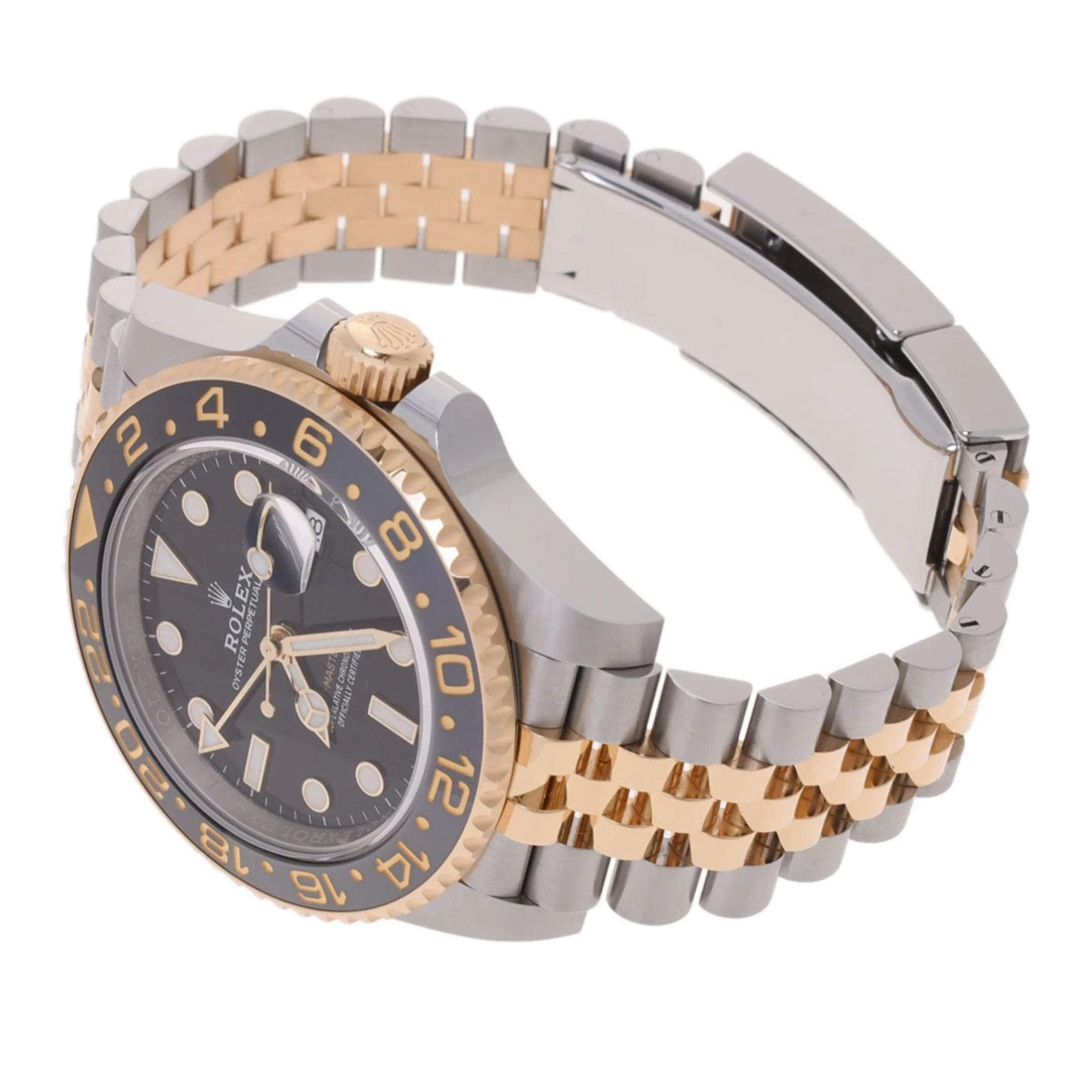 Rolex GMT-Master 126713GRNR clone black dial — caseback detail