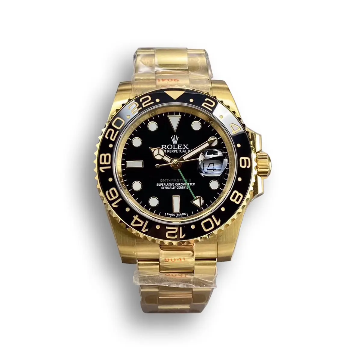 Rolex GMT-Master 126710BLRO-0001 Pepsi super clone replica black dial — front view