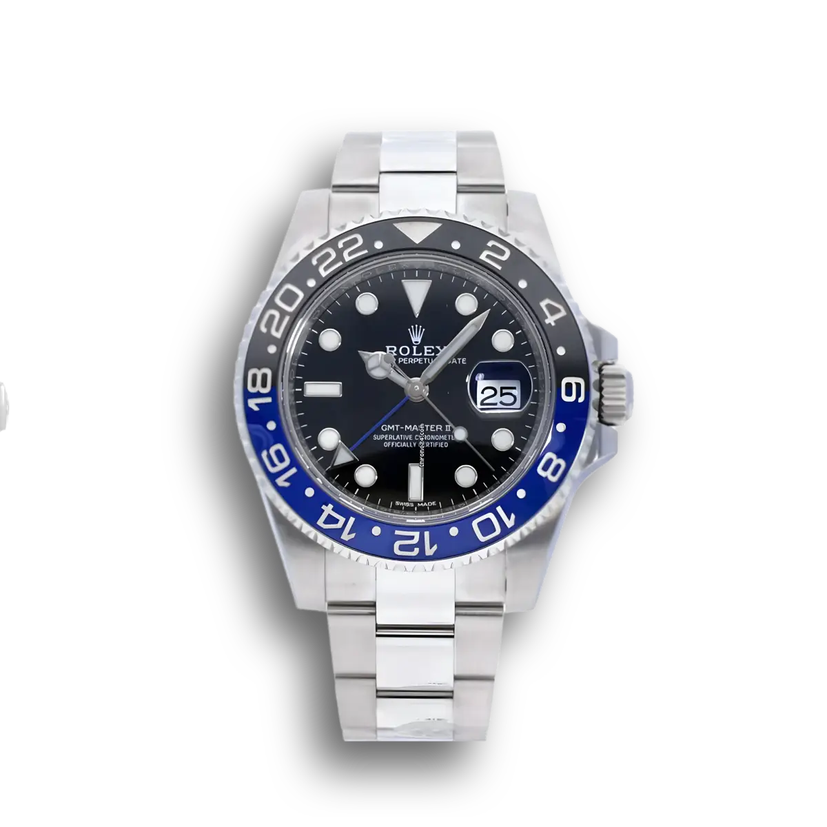 Rolex GMT-Master 116710BLNR Batman 1:1 replica black dial — front view