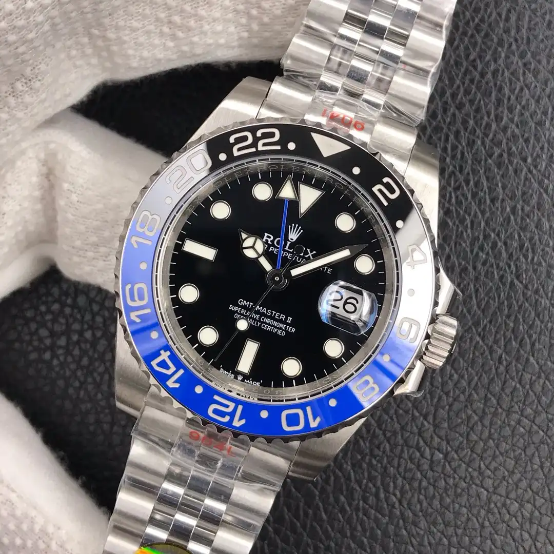 Rolex GMT-Master 126710 clone black dial — caseback detail