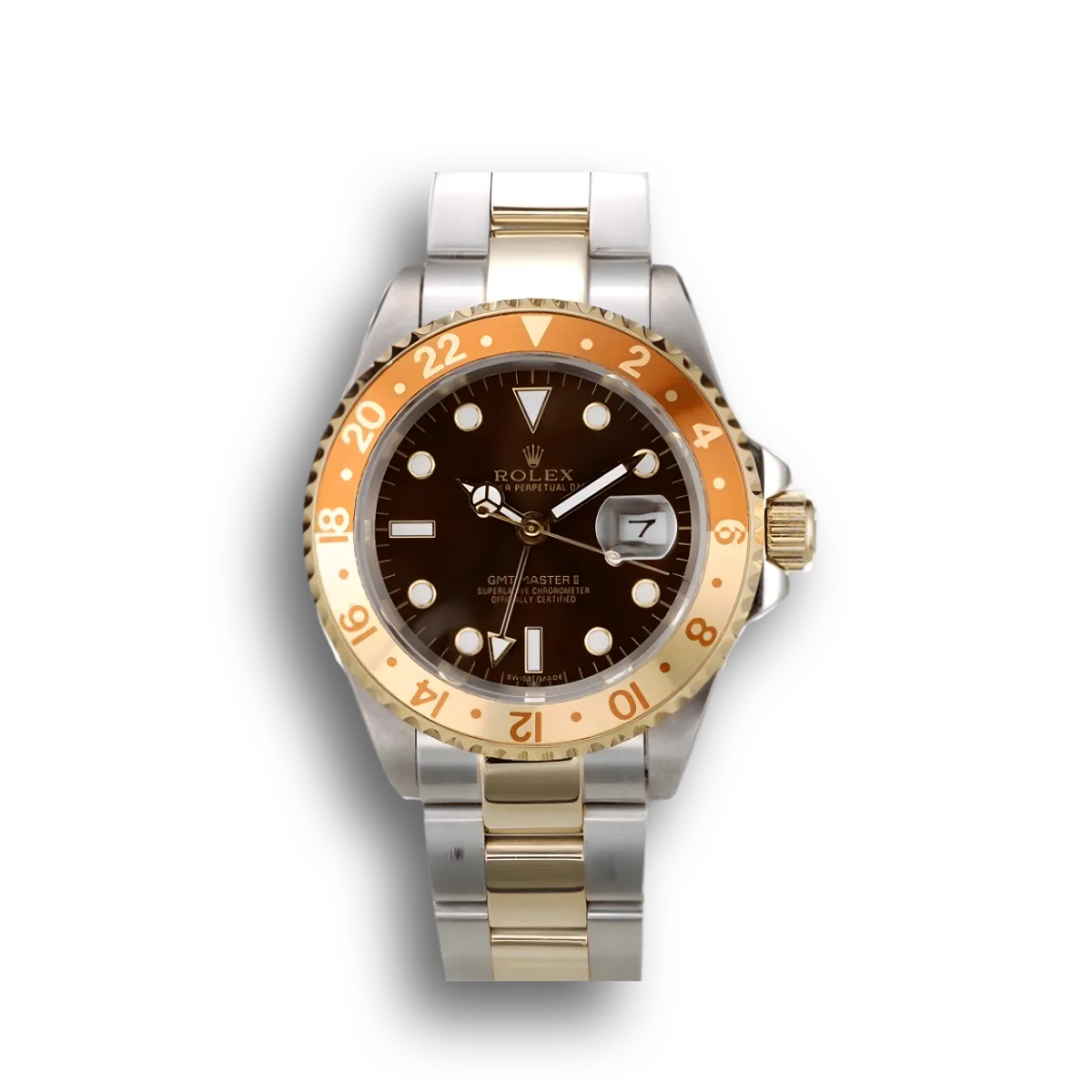 Rolex GMT-Master SC151515 replica black dial — front view